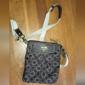 Coach Madison Dotted Op Art Logo Crossbody Bag